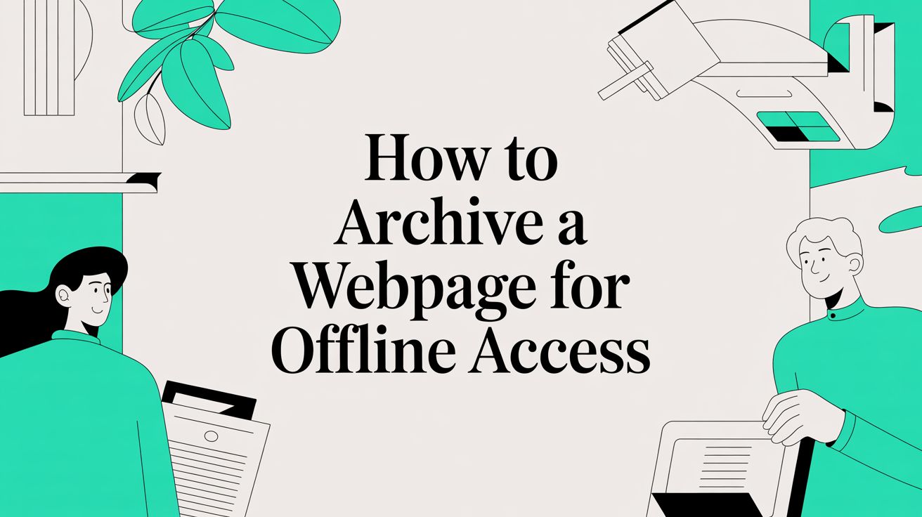 How to Archive a Webpage for Offline Access