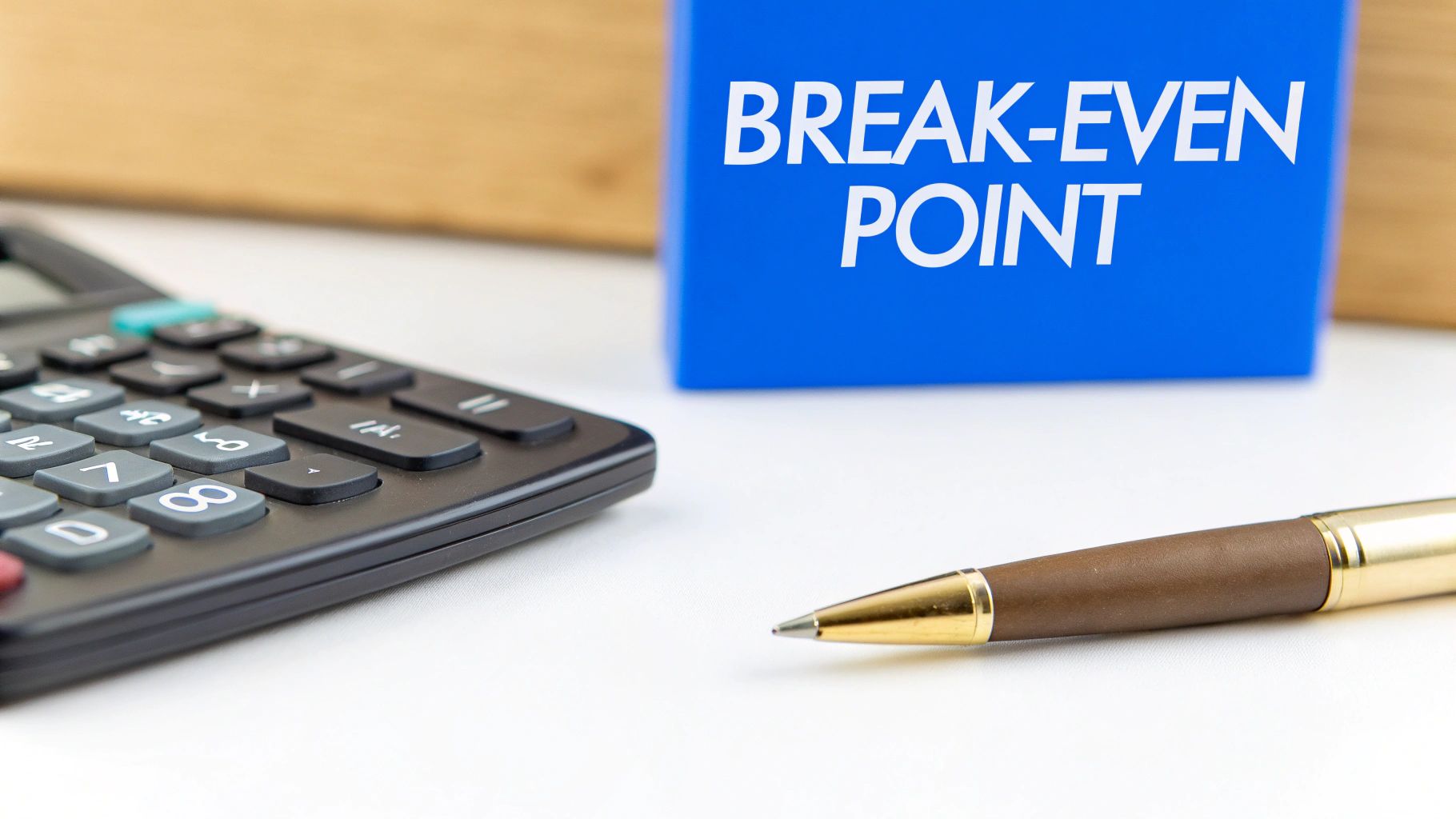 A person using a calculator with financial documents and a laptop nearby.