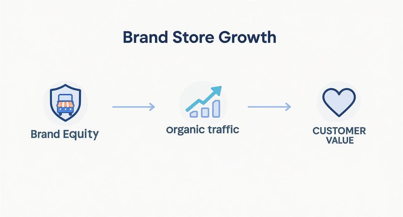 Infographic about amazon brand store