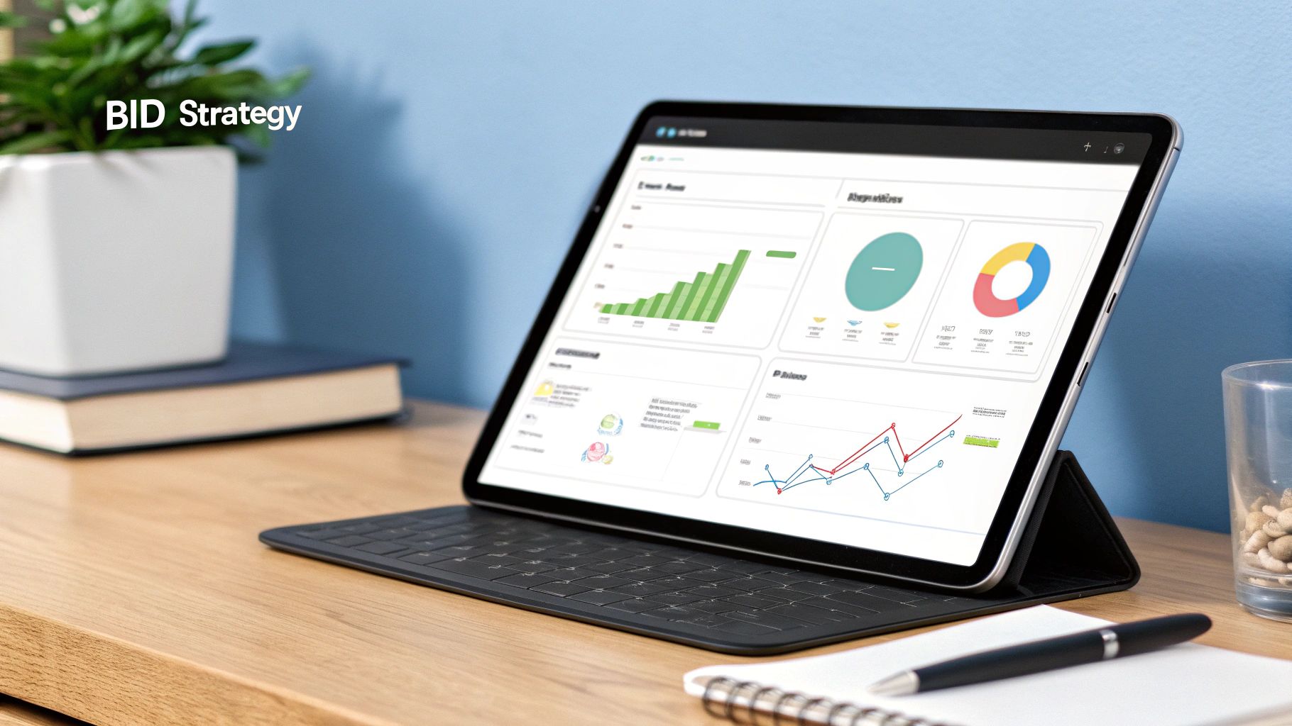 A person adjusting bid levels on a digital interface, symbolizing strategic bid management for Amazon ads.