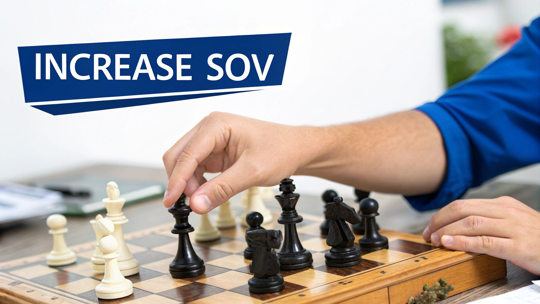 A group of professionals collaborating on a strategic plan, symbolizing the development of actionable strategies to increase share of voice.