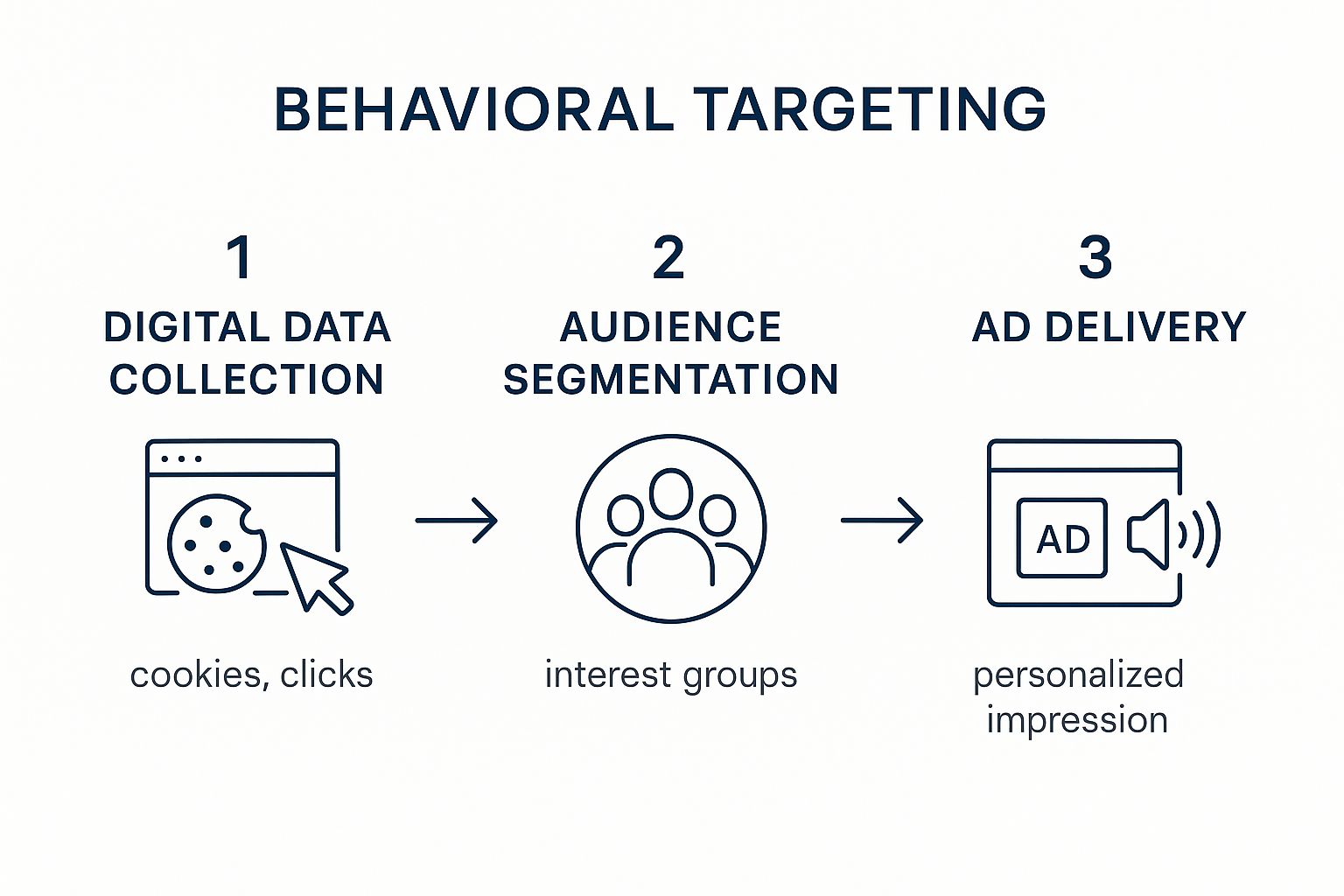 Infographic about what is behavioral targeting