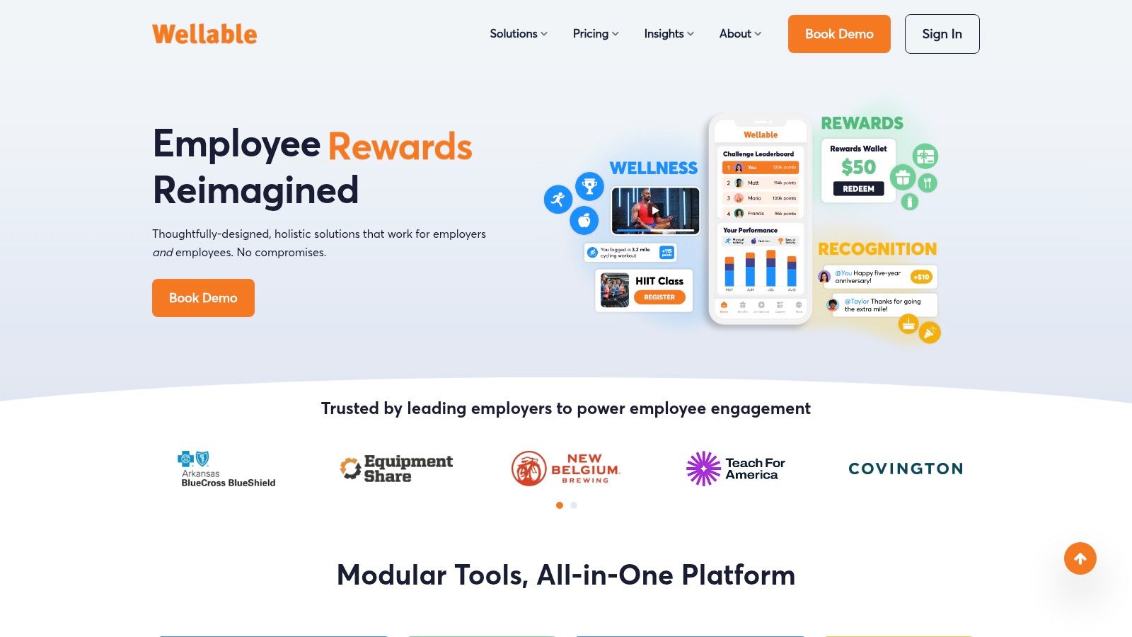 Wellable's challenge-based corporate wellness platform