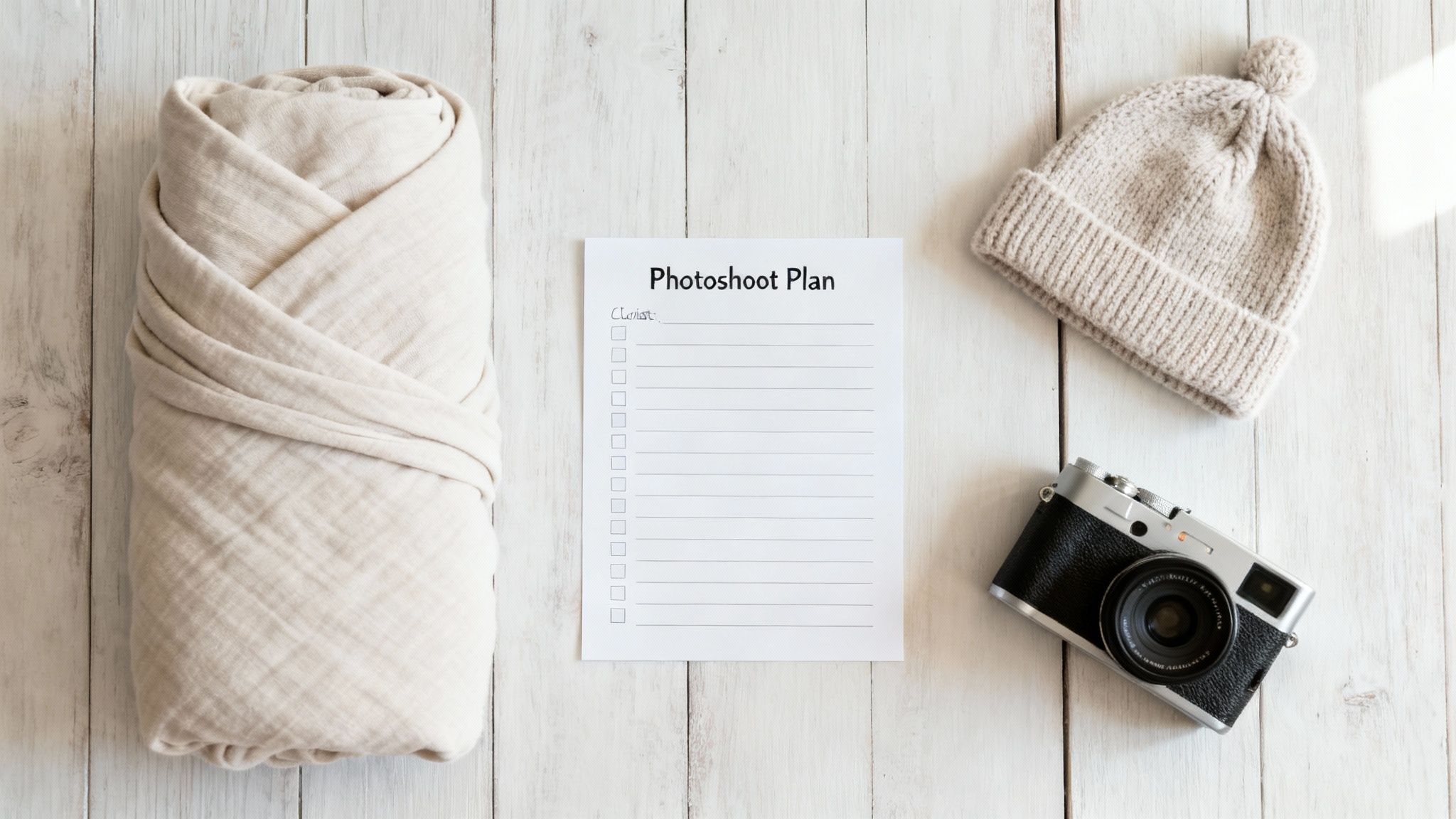 Best Age for Newborn Photography a Definitive Guide 9 A mother holds her newborn baby close during a photoshoot, both dressed in soft, neutral colors.