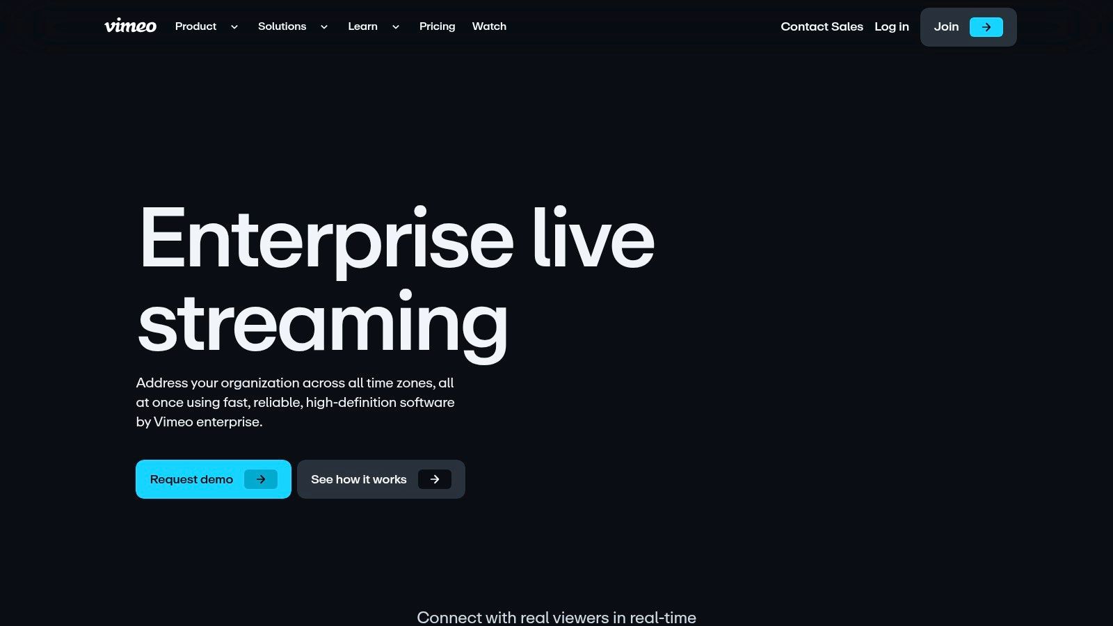 Vimeo Enterprise (Vimeo Live/Events)