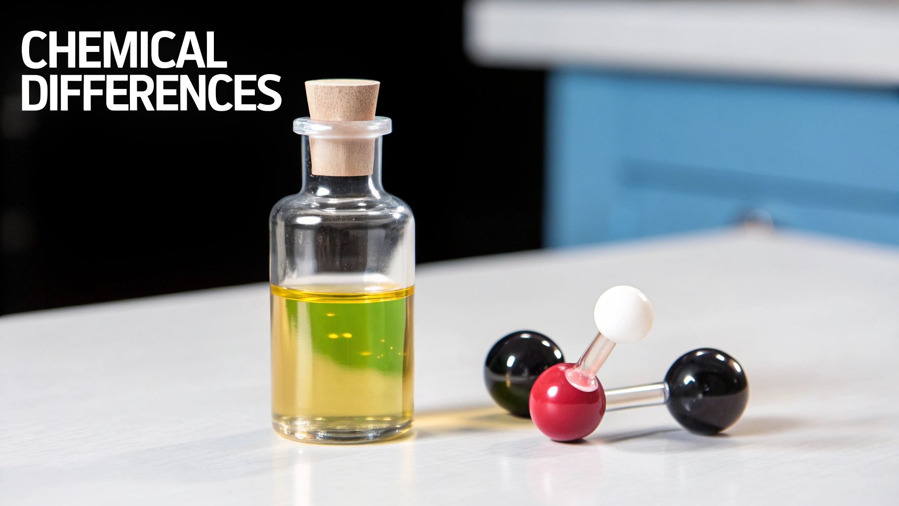 A scientist looking at the chemical structure of fuel on a screen