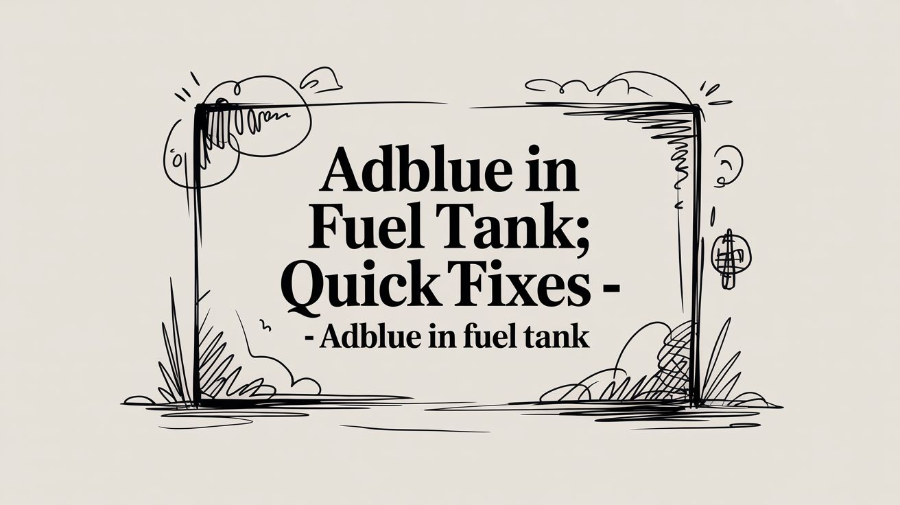 AdBlue in fuel tank: Quick Fixes - adblue in fuel tank