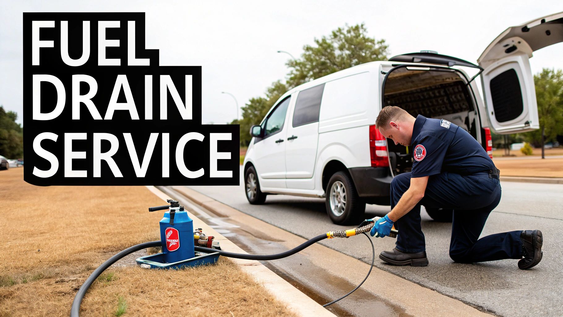 A hand holding several UK pound notes and coins, with a blurred car in the background.