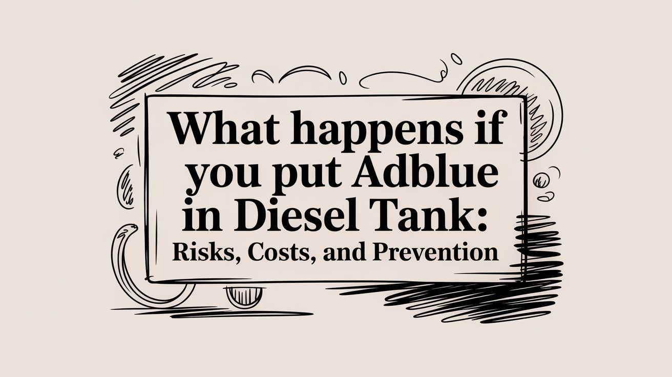 What happens if you put adblue in diesel tank: risks, costs, and prevention