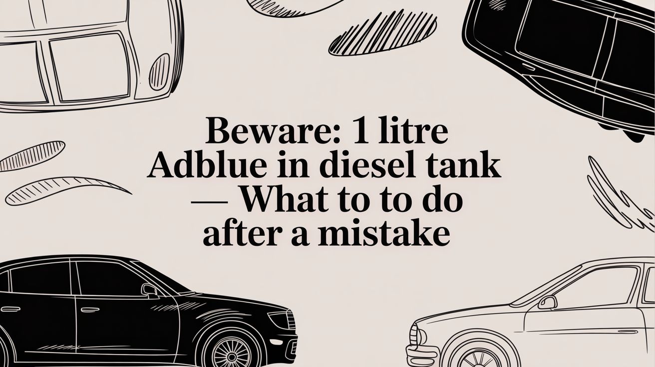 Beware: 1 litre adblue in diesel tank - What to Do After a Mistake