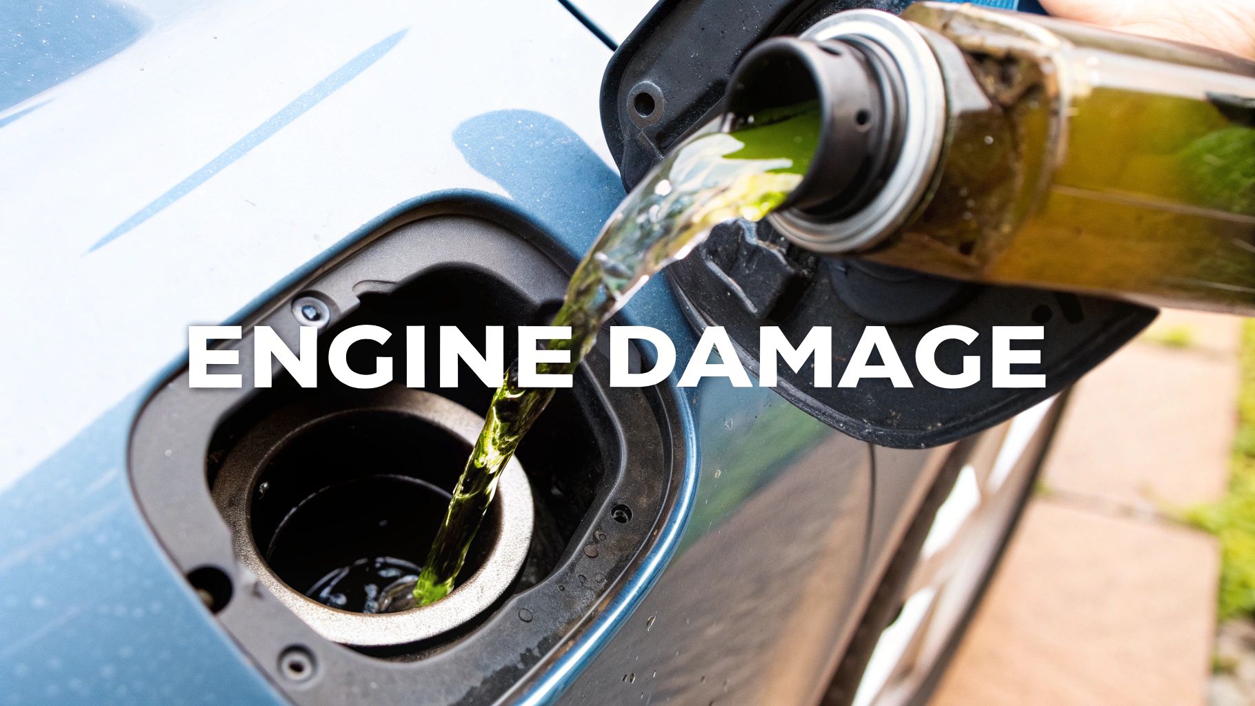 A car's fuel gauge indicating an empty tank, highlighting the risk of condensation.