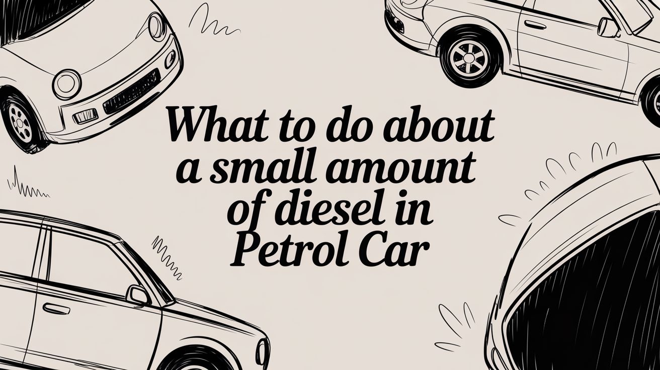 What to do about a small amount of diesel in petrol car