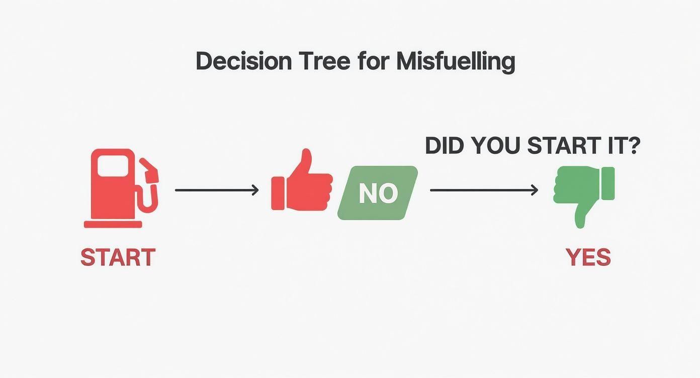 Infographic about small amount petrol in diesel car