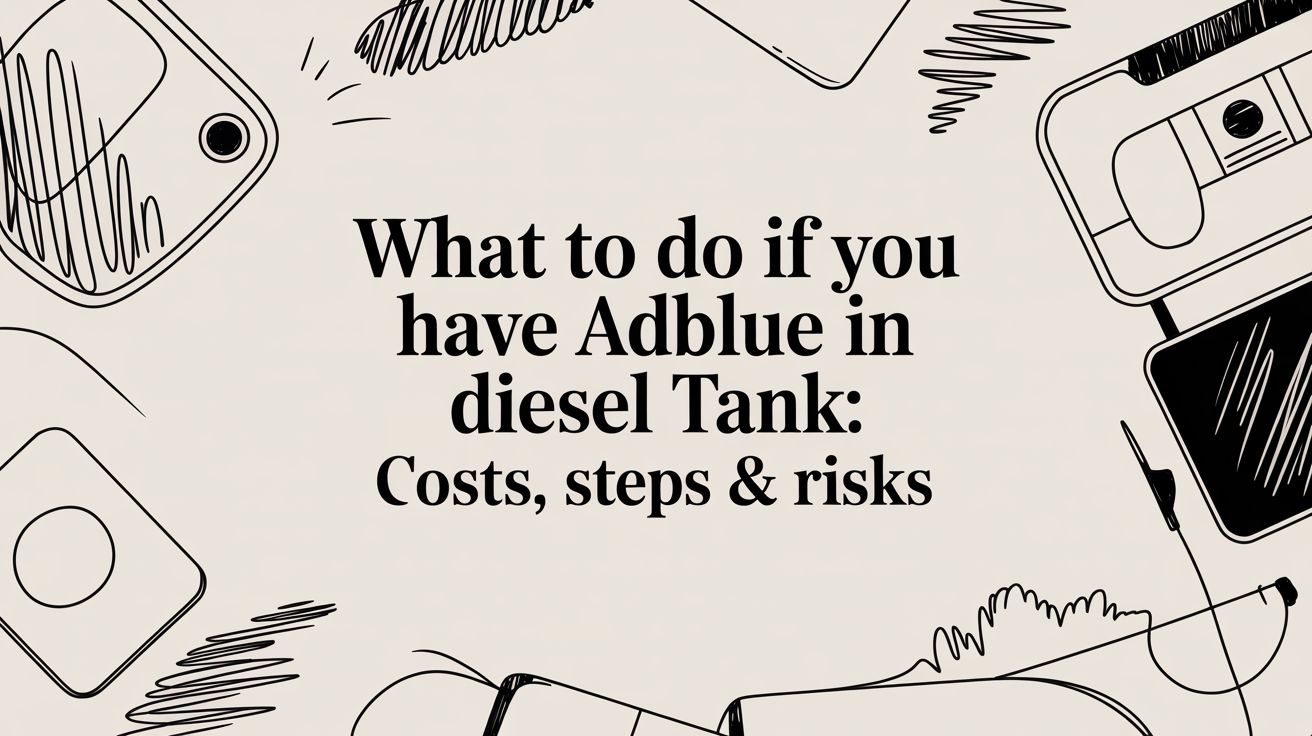 What to Do If You Have adblue in diesel tank: Costs, Steps & Risks