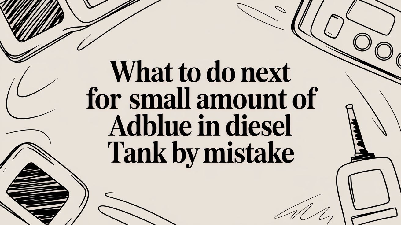 What to Do if You Put a Small Amount of AdBlue in Diesel Tank by Mistake