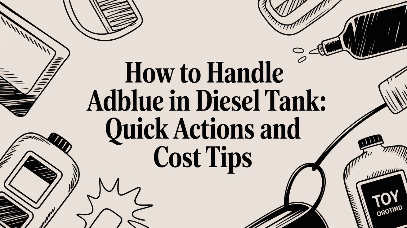 How to Handle adblue in diesel tank: Quick actions and cost tips