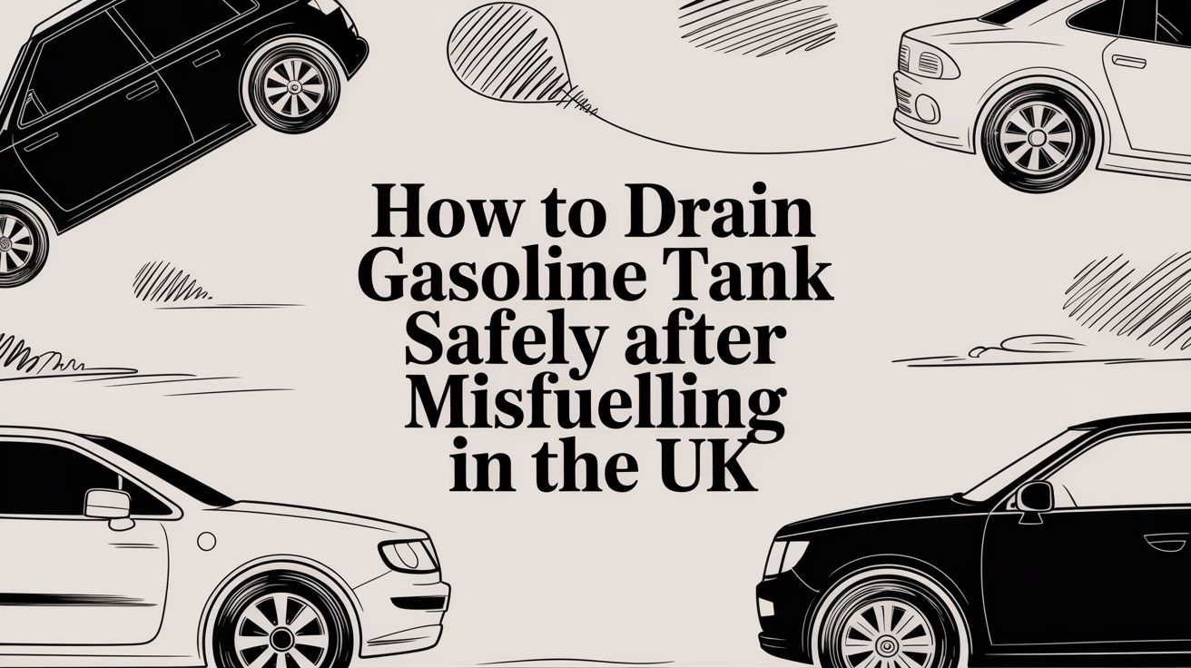 How to drain gasoline tank safely after misfuelling in the UK