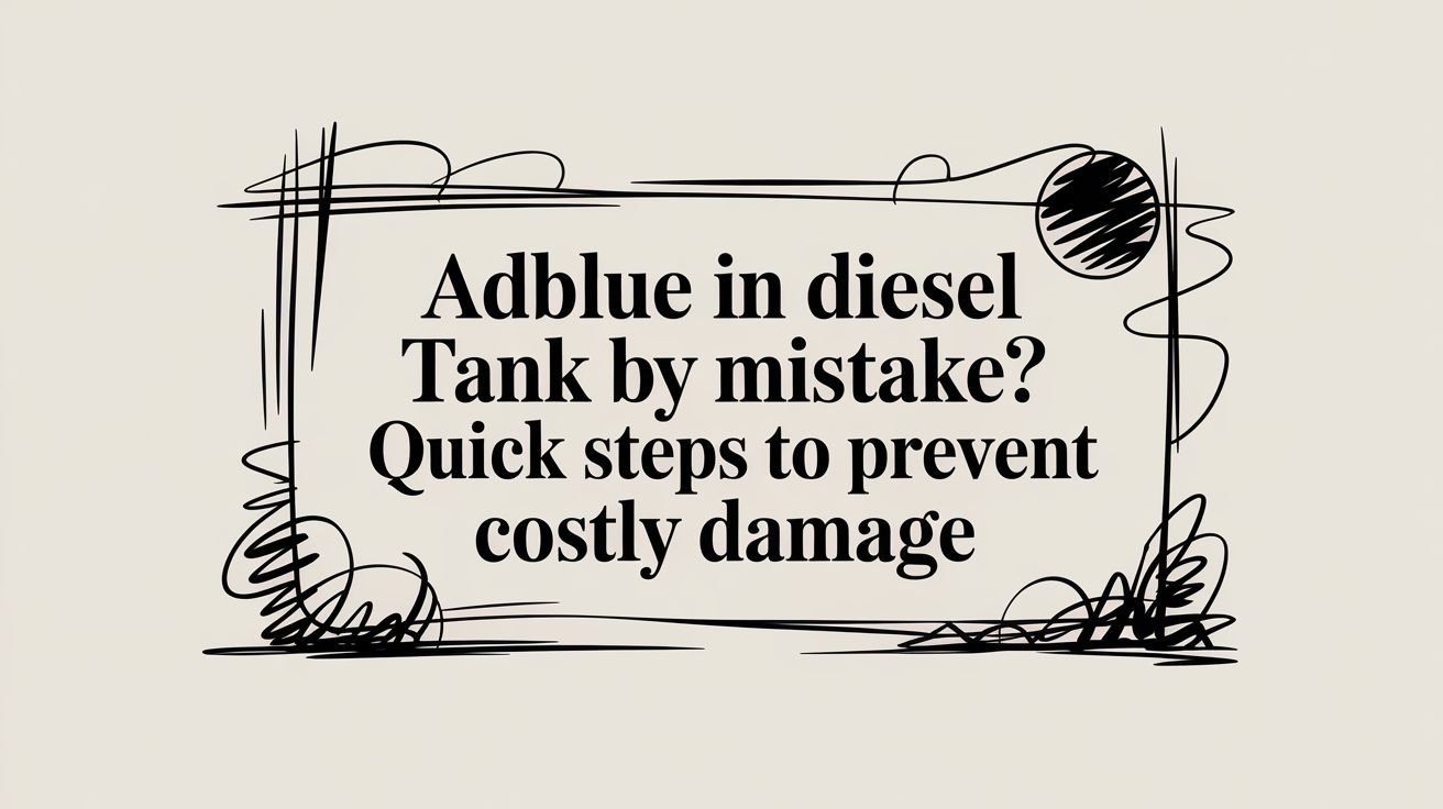 Adblue in diesel tank by mistake? Quick steps to prevent costly damage