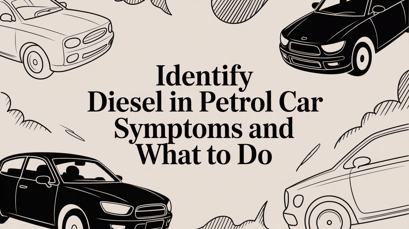 Identify diesel in petrol car symptoms and what to do