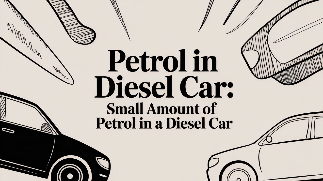 Petrol in Diesel Car: small amount of petrol in a diesel car