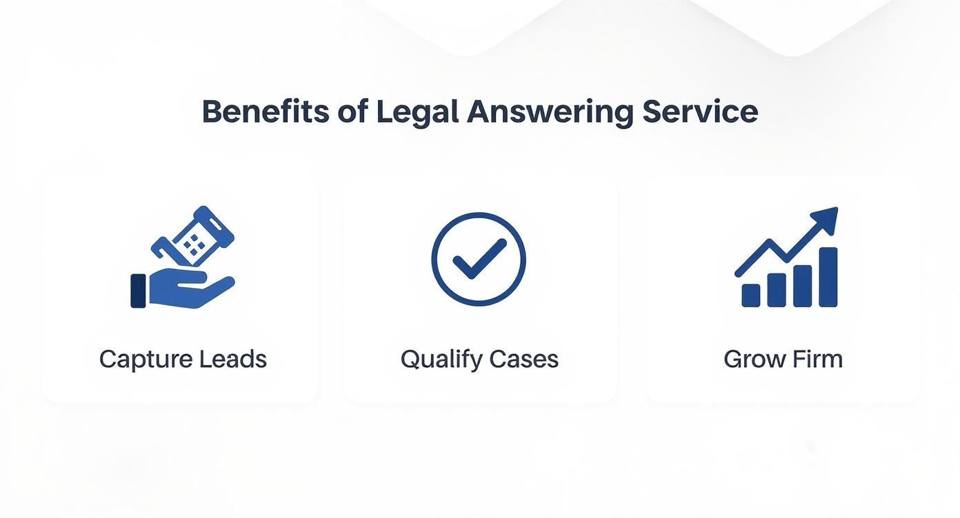 Infographic about answering service for legal office