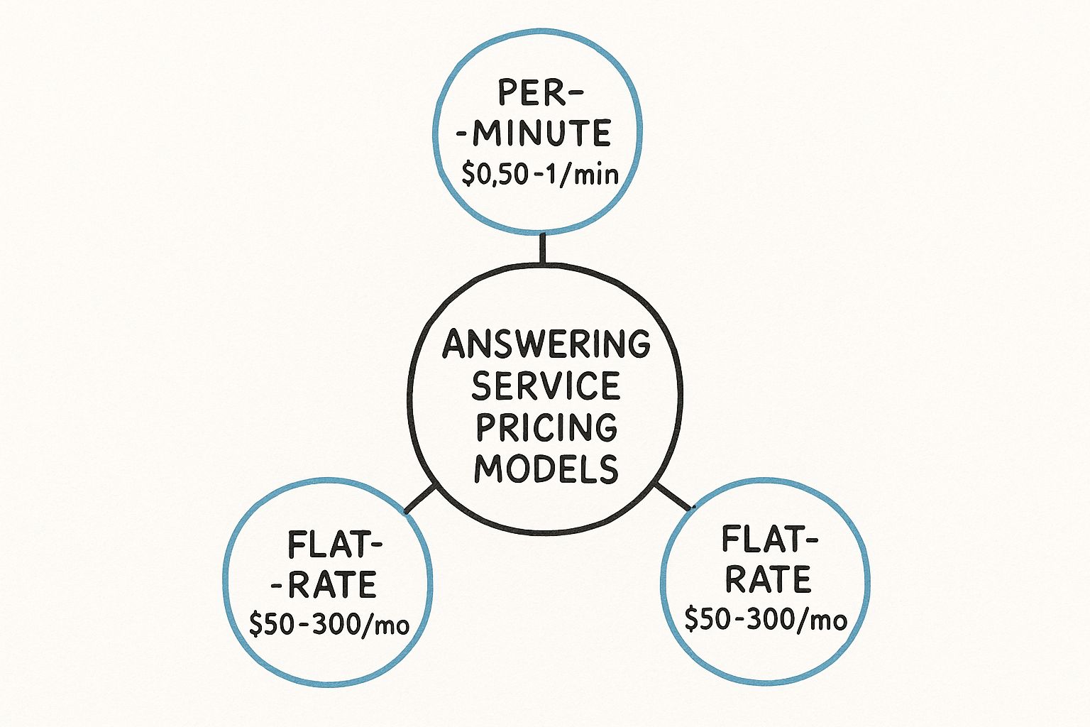Infographic about cost of an answering service