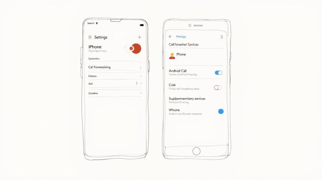 A modern smartphone with a clean, minimalist background.