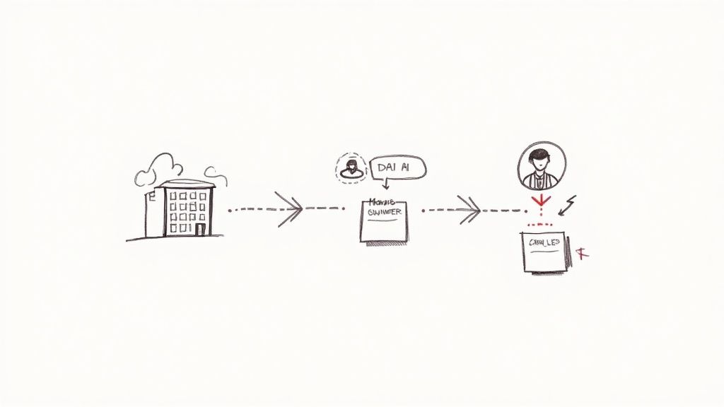 An AI assistant interface, Marlie.ai, showing call logs and analytics.