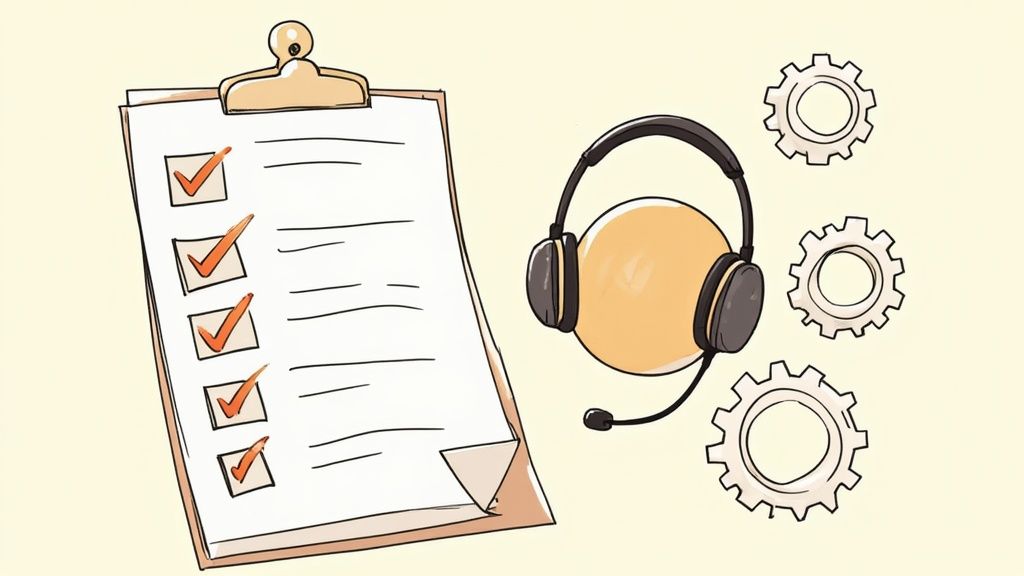 A person at a desk planning a project roadmap on a large monitor