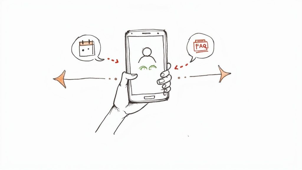 An abstract image showing soundwaves transforming into digital data, illustrating the shift from traditional to AI-powered call handling.