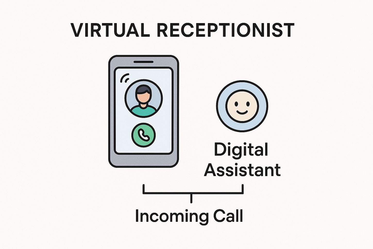 Infographic about what is a virtual receptionist