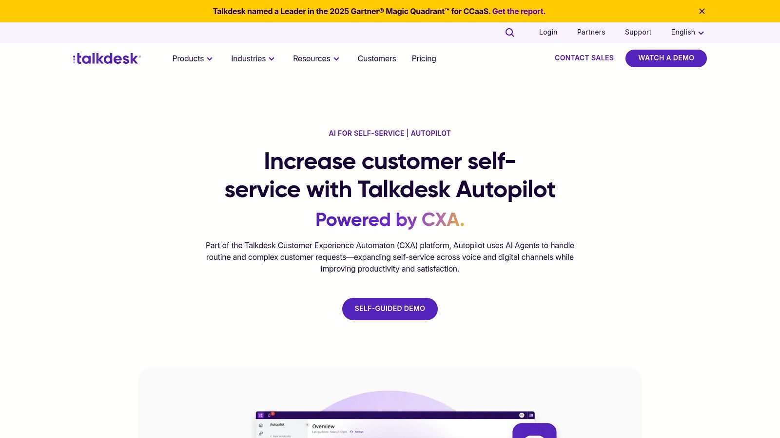 Talkdesk Autopilot (AI Virtual Agent) and AI Agent Platform