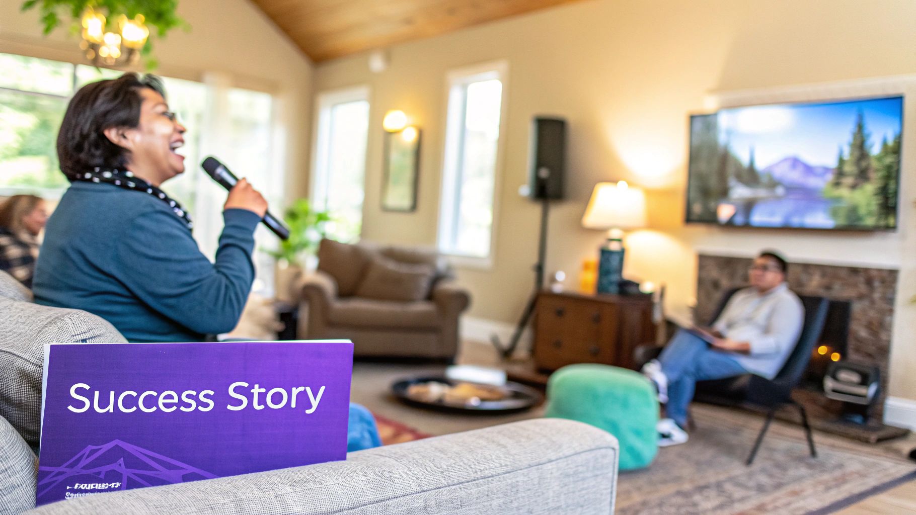 Infographic with key points about the Story-Driven Narrative Template