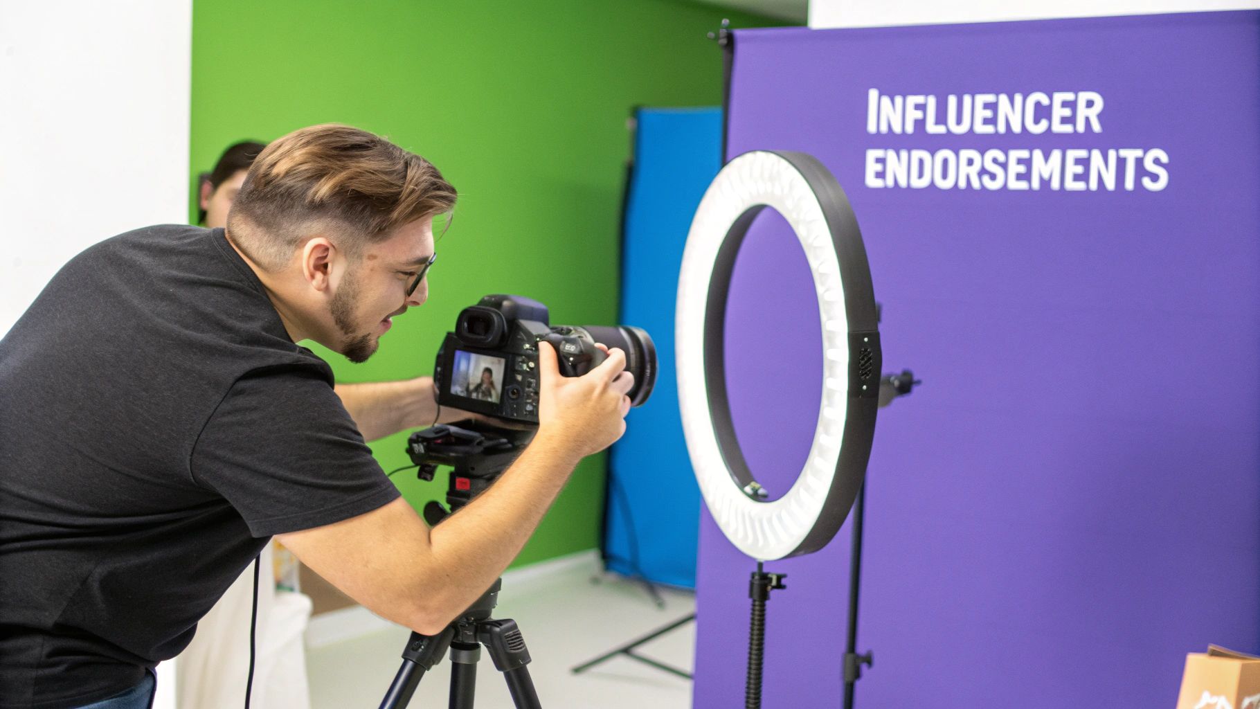 A fashion influencer posing in an outfit, showcasing a brand's products to her followers.