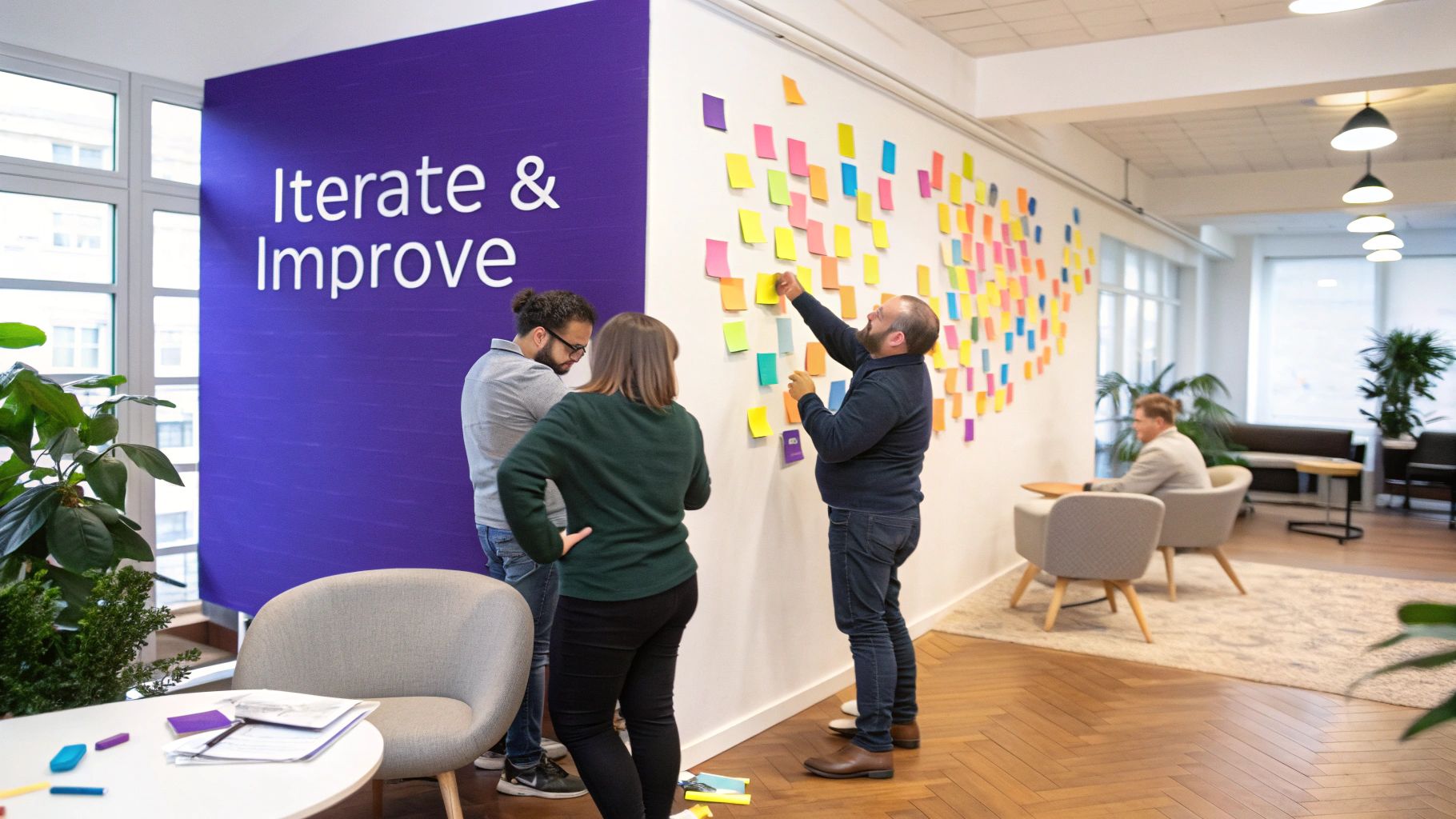 A magnifying glass hovering over a bar chart, symbolizing the close examination of campaign data to answer common questions.