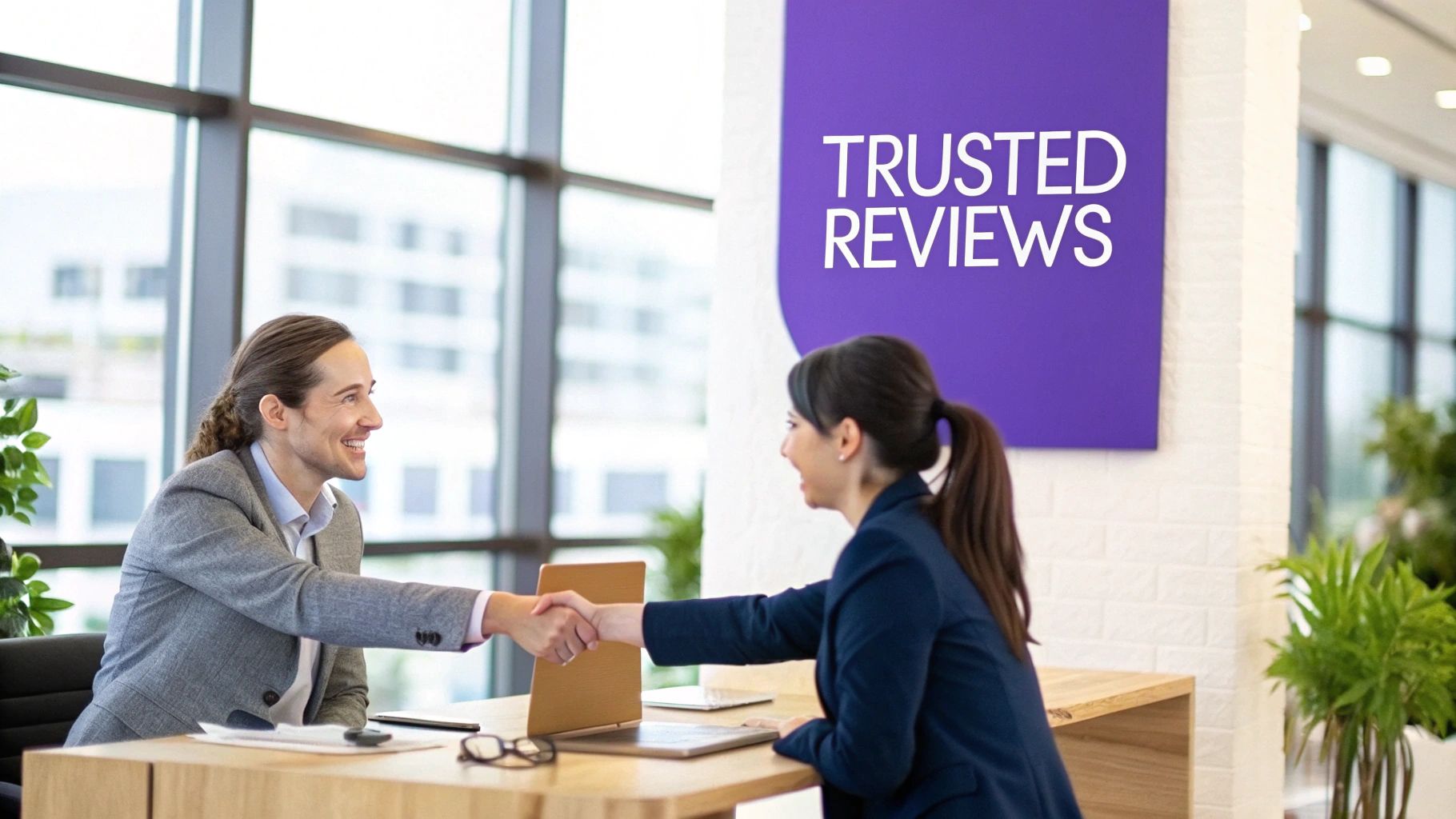 A group of diverse, happy customers sharing their positive experiences, symbolizing trust and social proof.