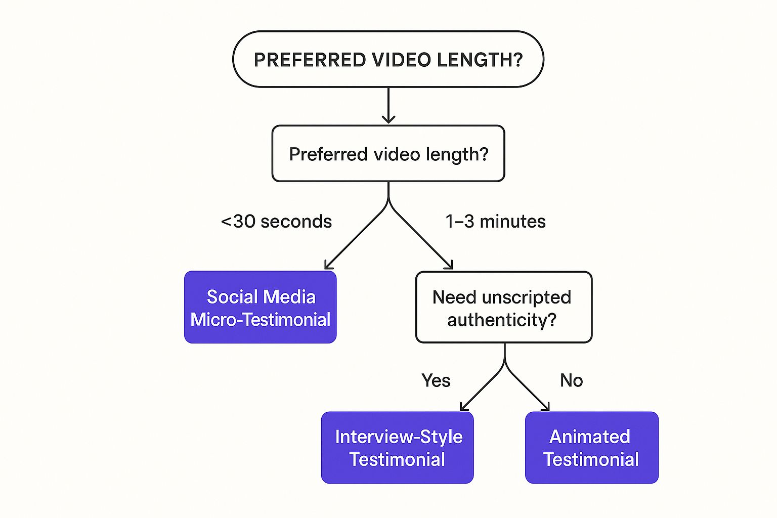 Infographic showing key data about Interview-Style Testimonial