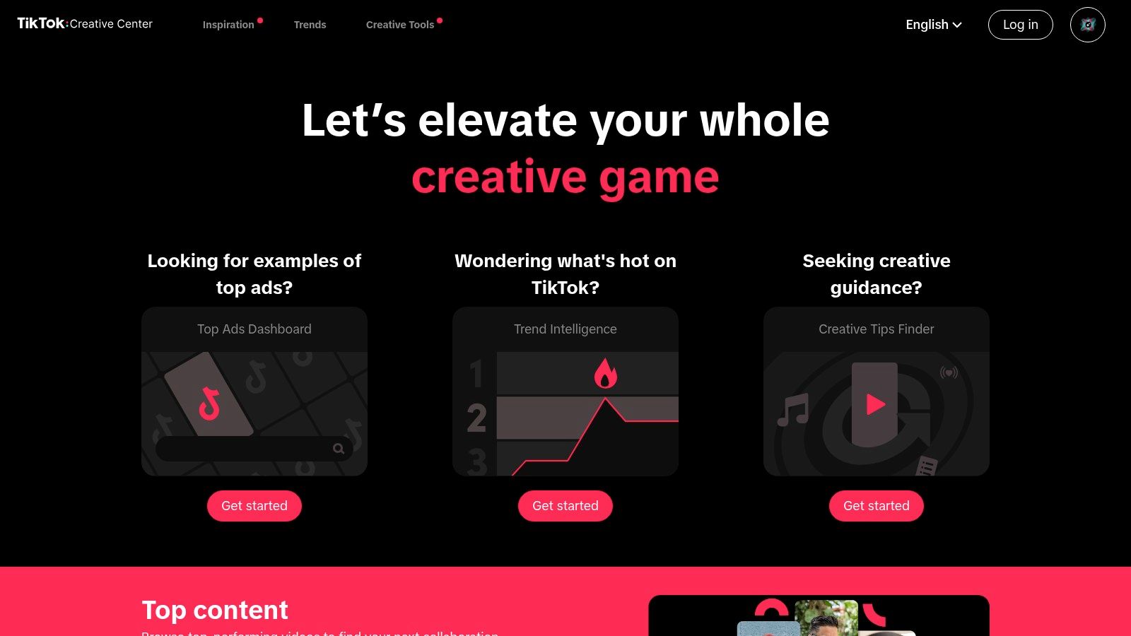 TikTok Creative Center – Top Ads