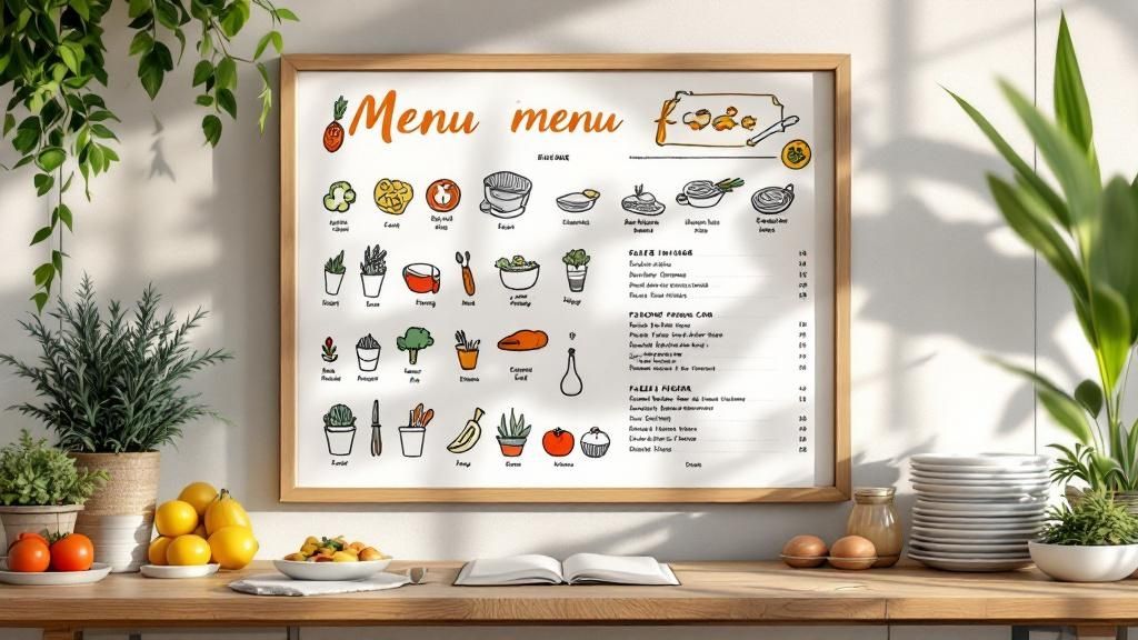 Illustrated Menu Board Design