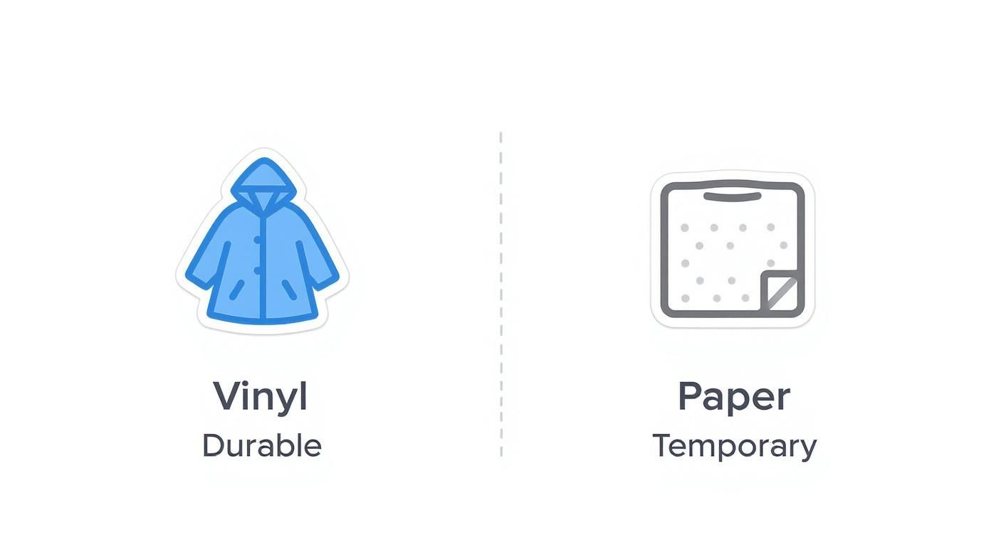 Infographic about vinyl printing stickers