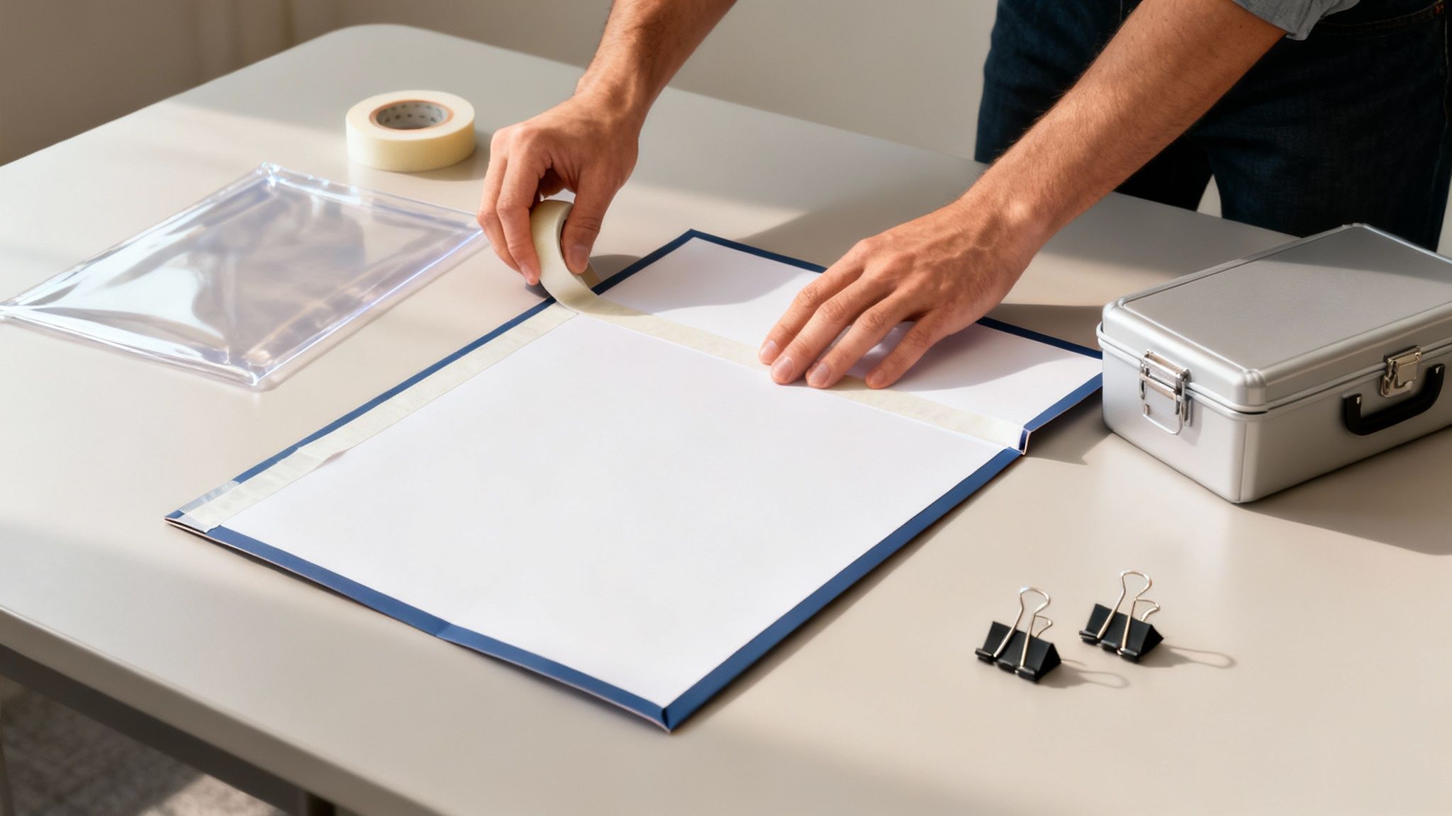 Assembling science fair board