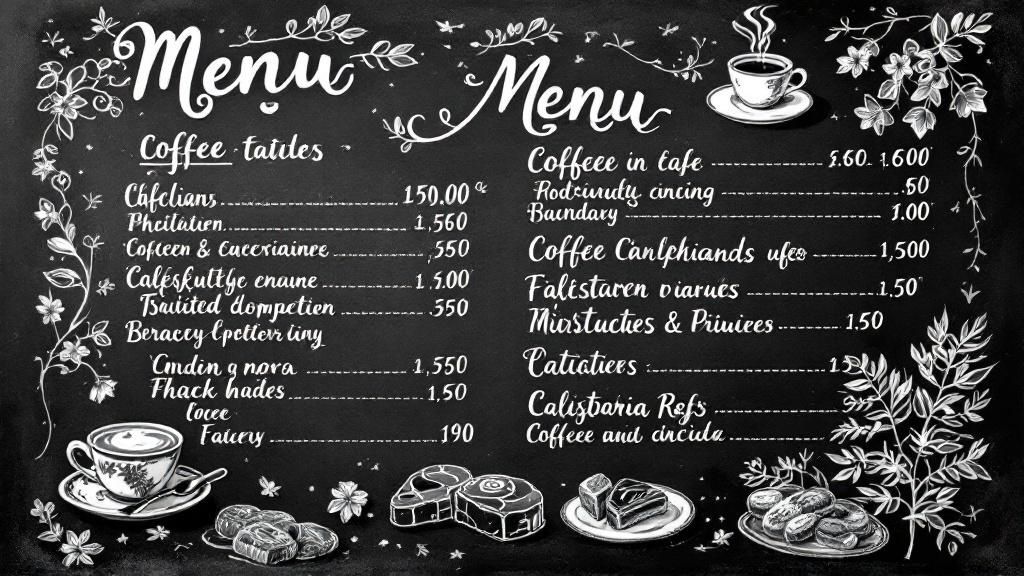 Rustic Chalkboard Menu Design