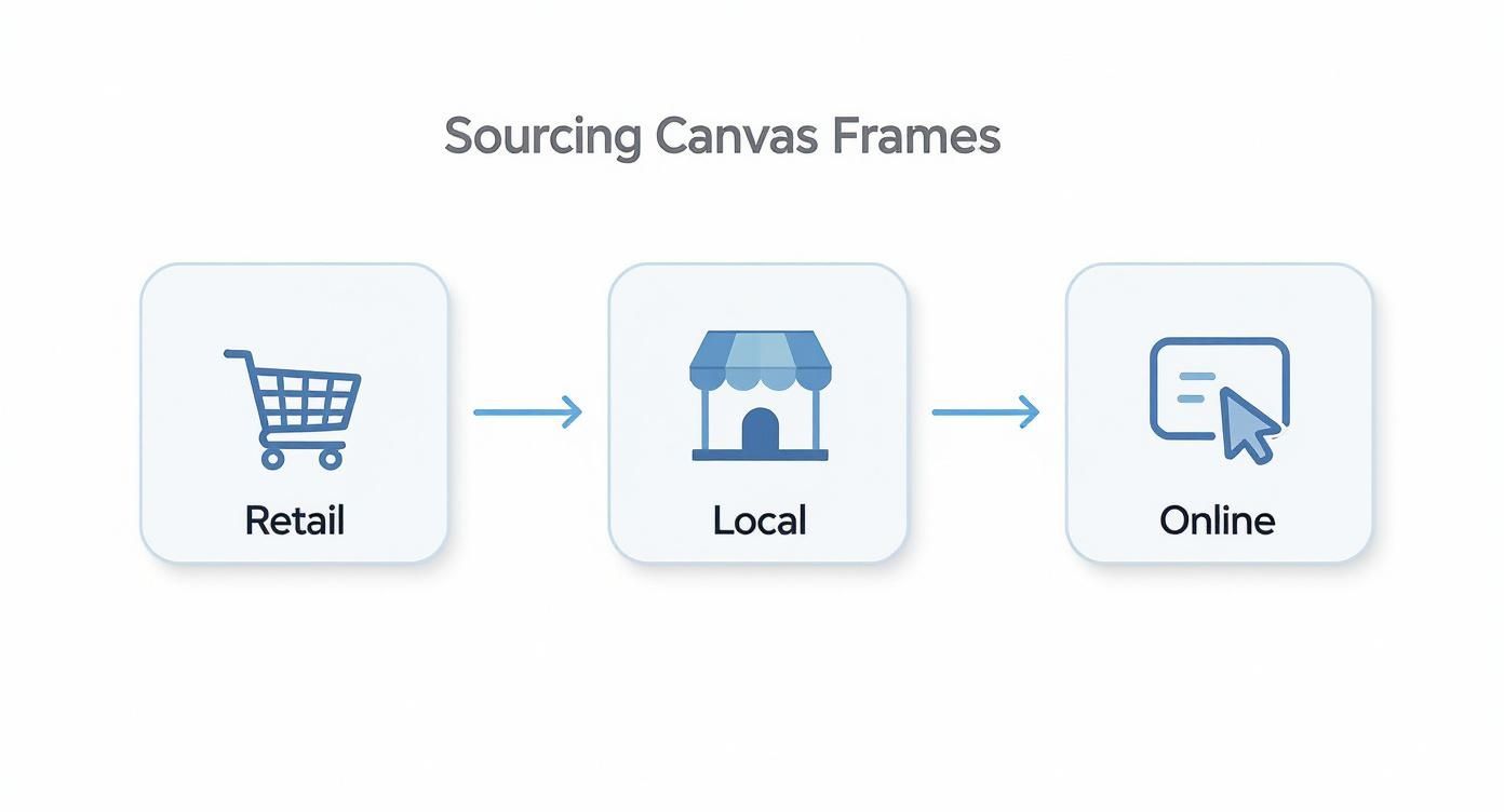Infographic about canvas frames nz