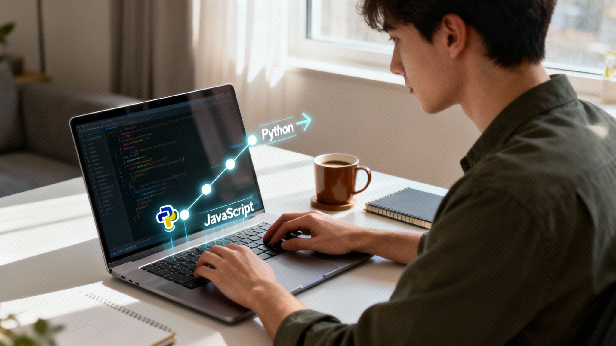 How to Learn Coding Online A Practical Path to Your First Project