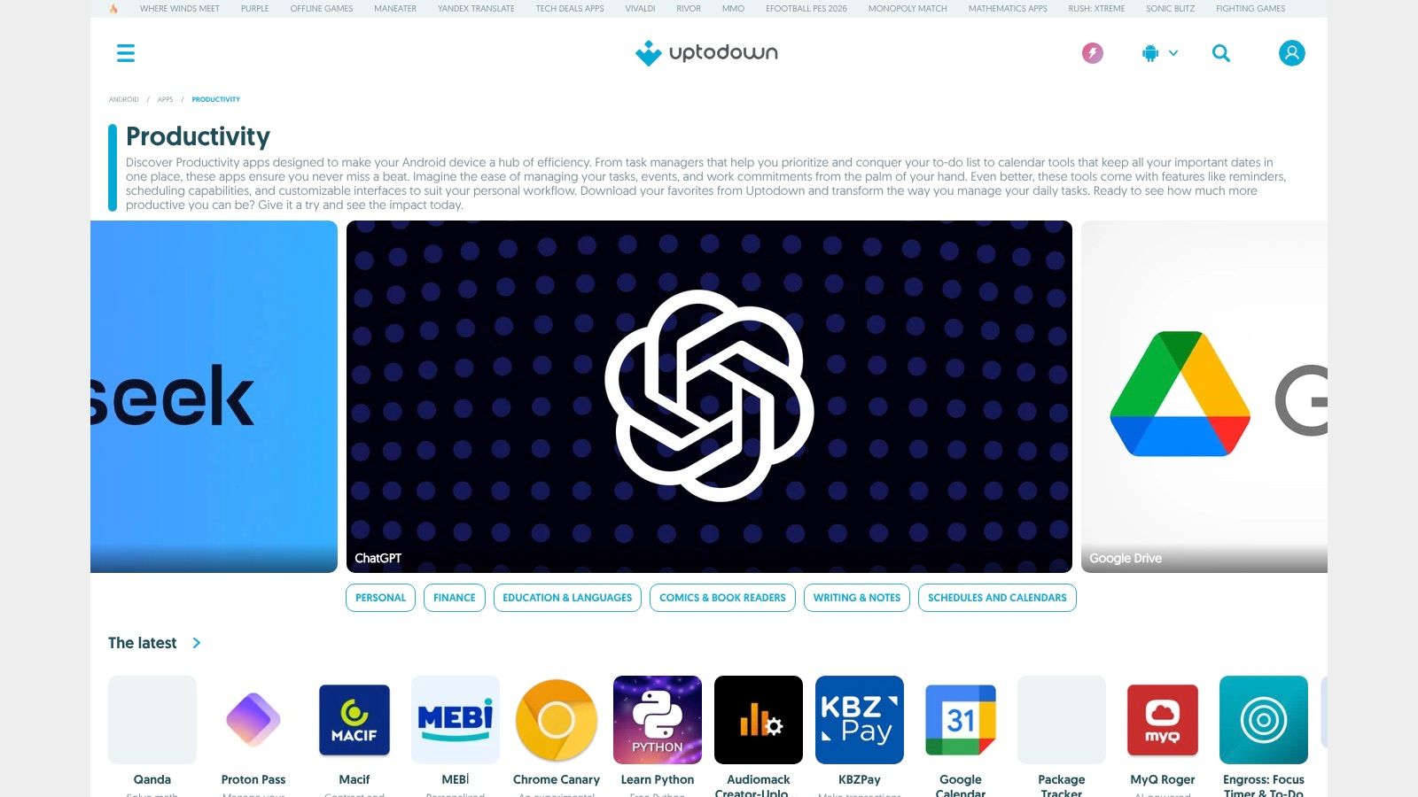 Uptodown – Productivity apps