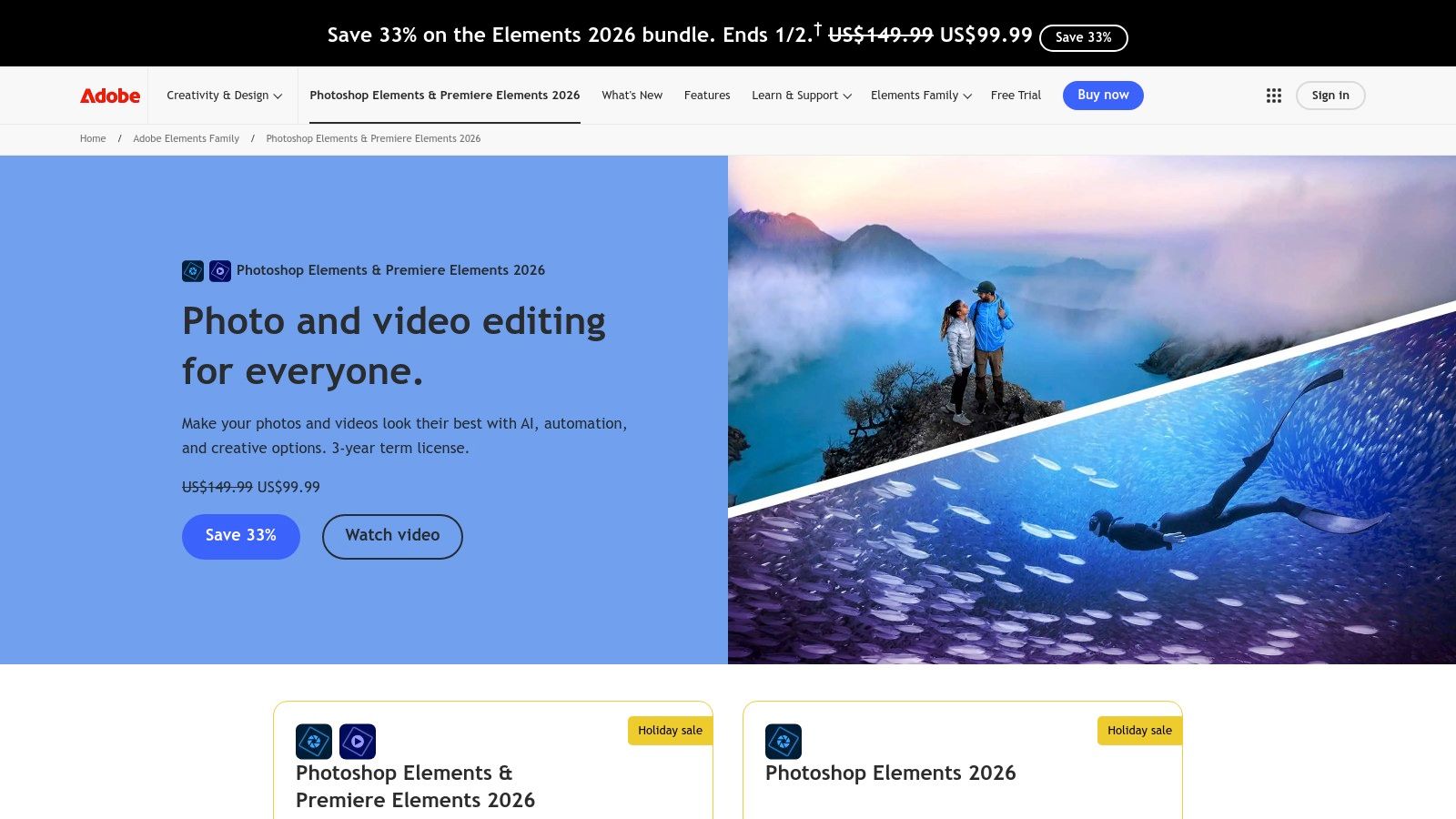 Adobe Photoshop Elements 2026