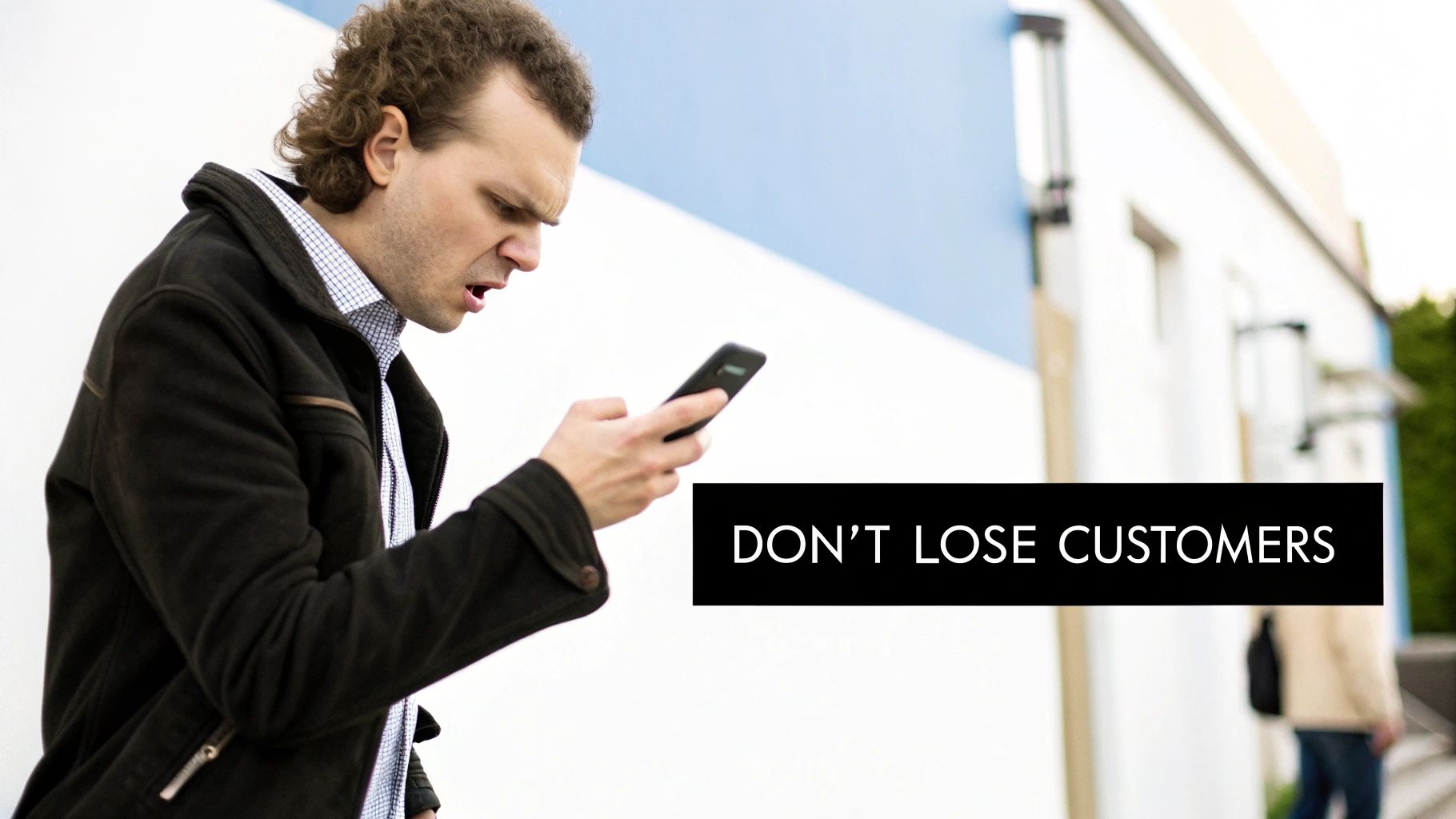 A person holding a smartphone showing a website's analytics dashboard.