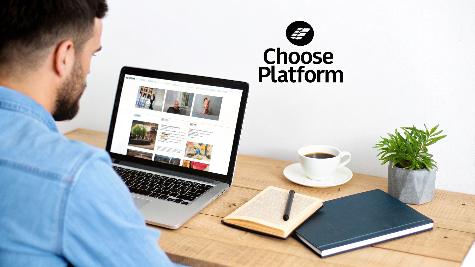 A digital storefront on a laptop, symbolising an online business foundation.