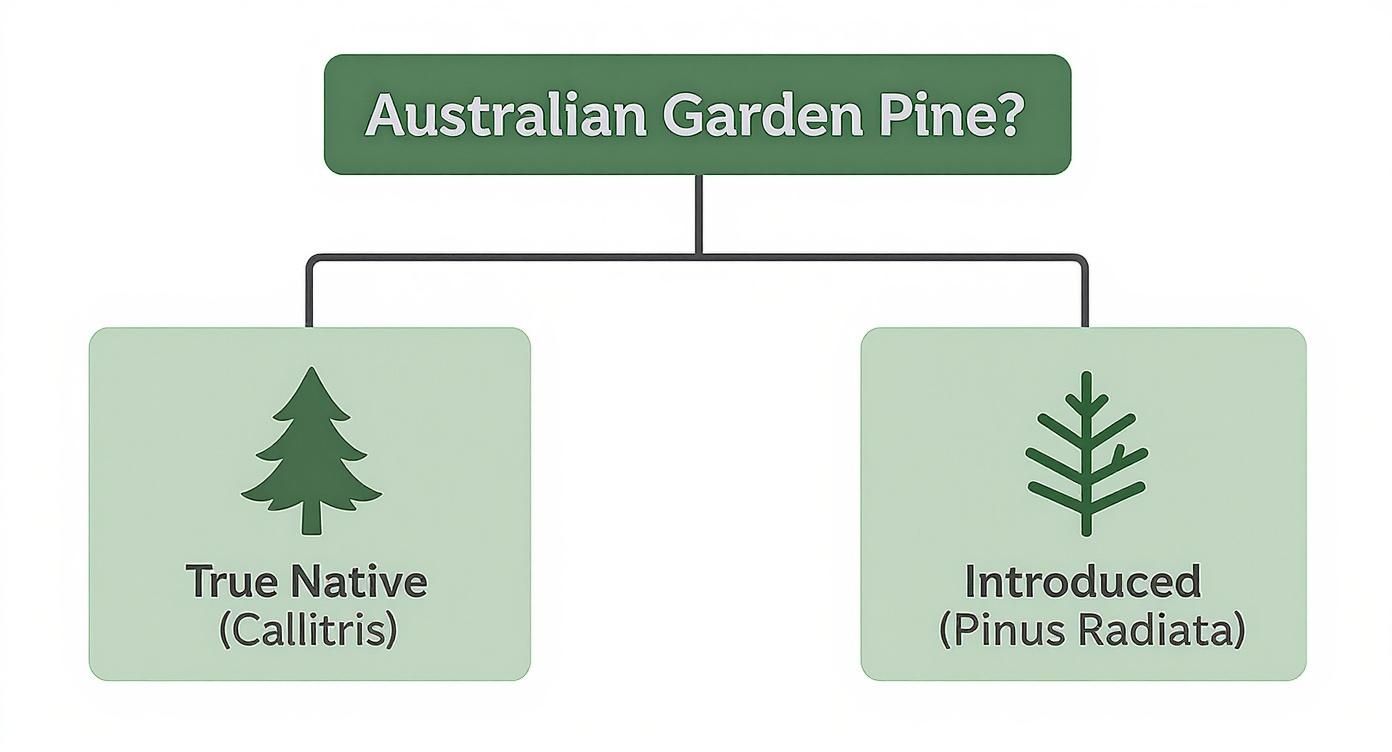 Infographic about australian native pine trees