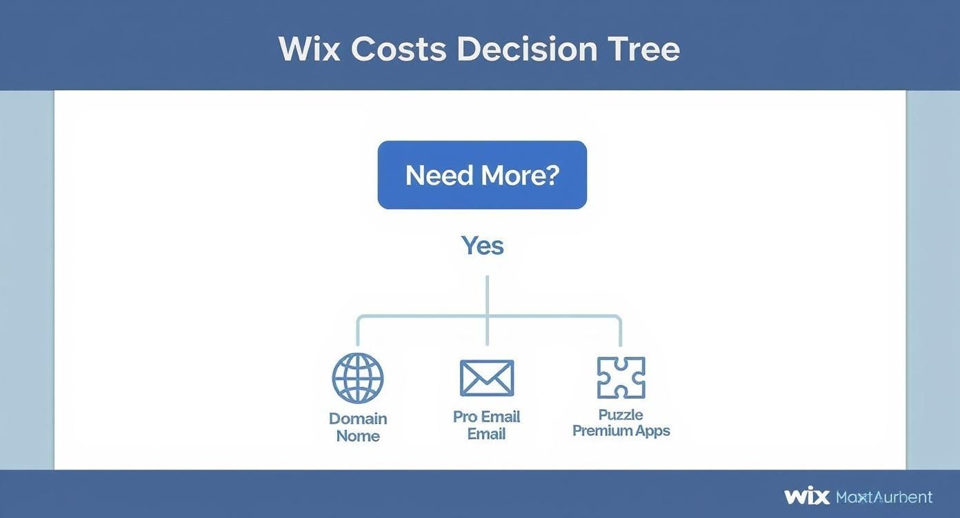 Infographic about how much does wix cost